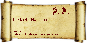Hidegh Martin névjegykártya