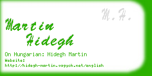 martin hidegh business card